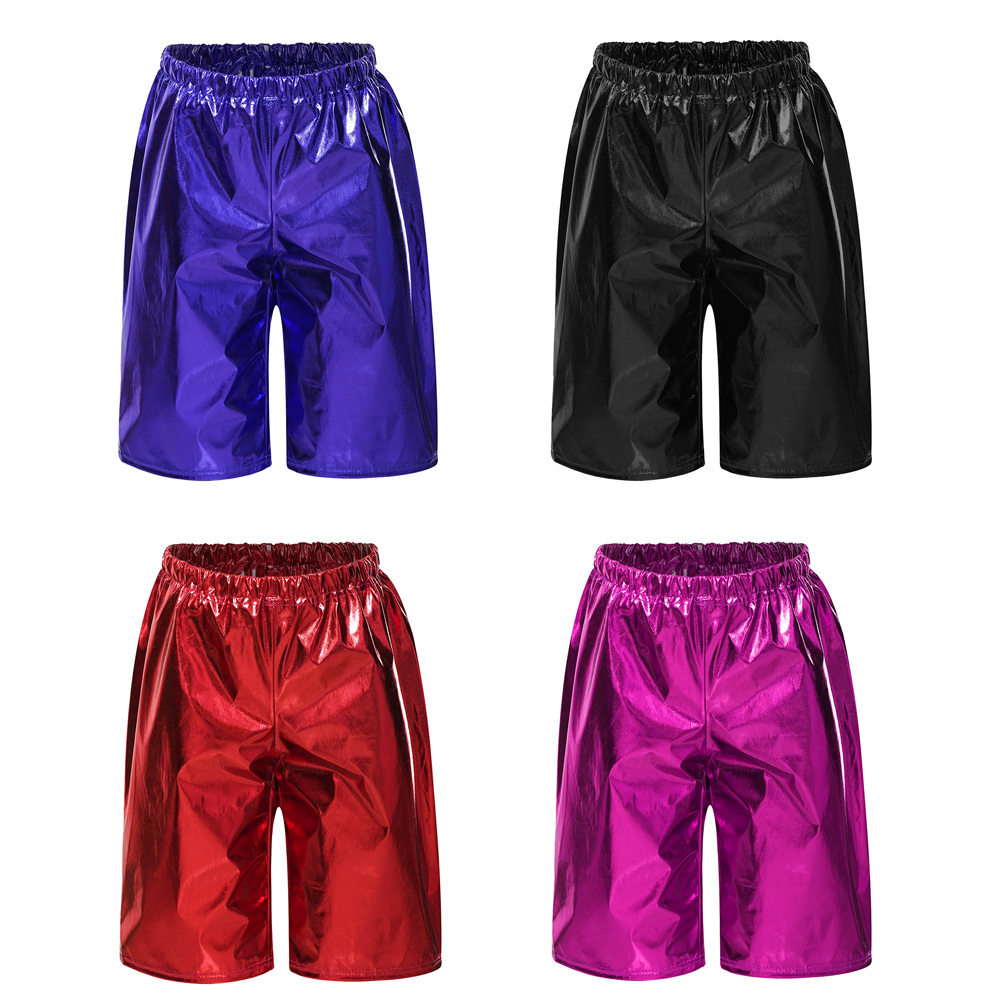 Boyshort Underwear - Crianças meninos metálico 1/2 calças brilhantes