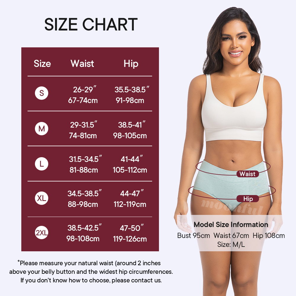 Calcinha menstrual de cintura  - Period Panty Absorbent avaliação e preço